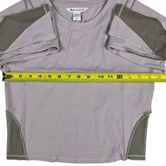 Athleta Ignite Top Shasta Purple/Bluff Gray Cropped Size Medium - Picture 5 of 15
